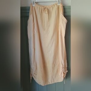 bryn Walker Light Yellow Linen Tie-Front Skirt
